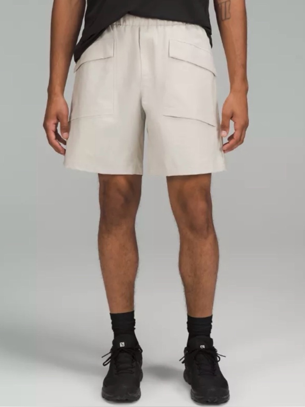 Lululemon Lab Men’s Relaxed Cargo Shorts 8” Muslin Beige